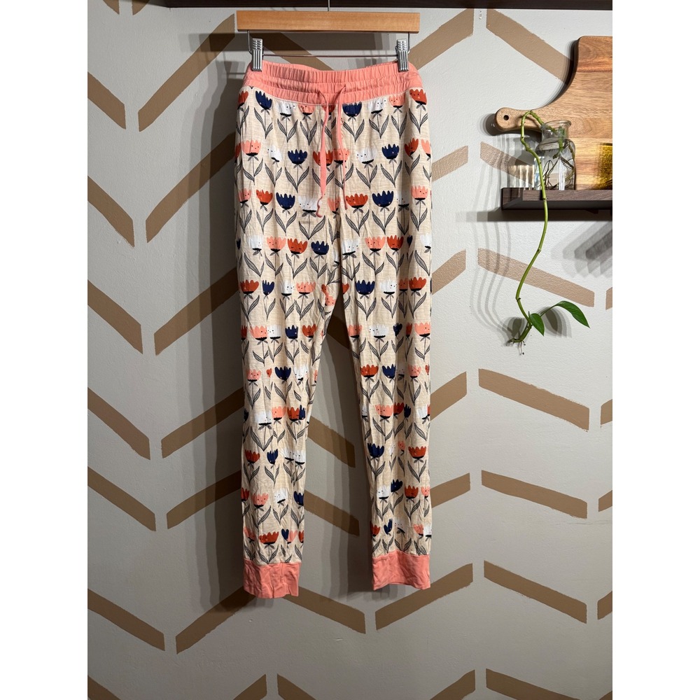 Little Sleepies PJ Jogger Pants Women XL Peach Floral Lunaluxe Bamboo Viscose